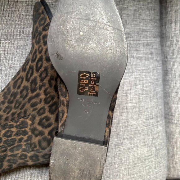 Rag & Bone "Rover" Boots Animal Print Size 38 - Picture 9 of 10